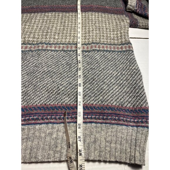 VTG- 80s Robert Bruce Knit Sweater 2XL Multicolor Gray Wool Blend Crewneck USA - Picture 8 of 9